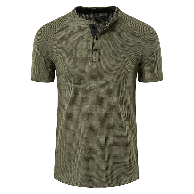 Title 6, Mens Loose Round Neck Short Sleeved Solid Colo...