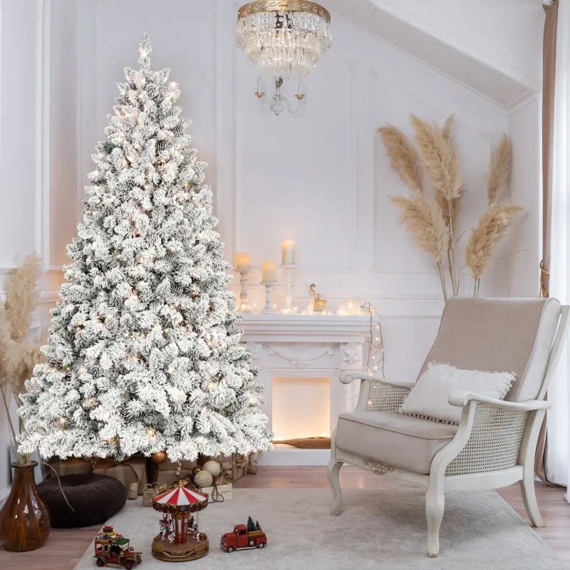 PVC, Christmas Tree, Decorations, Warm Lights