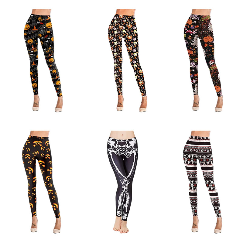 Title 2, Halloween Womens Printed Slim Fit Stretch Yoga...