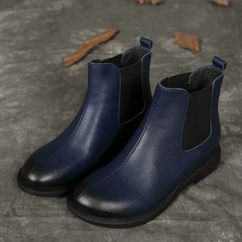 Round Toe Simple Flat Cotton Shoes And Ankle Boots