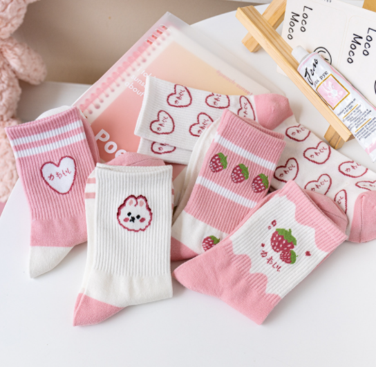Cute Japanese Korean College Style Cotton Summer Stockings