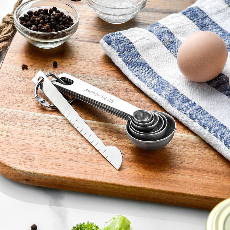 Household Stainless Steel Seasoning Measuring Spoon Set