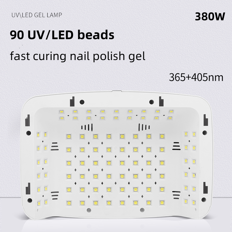 380W Professional Nail Dryer 90 Leds Nail Dryer UV Lamp For Curing All Gel Nail Polish Motion Sensing Manicure Pedicure — foto 6