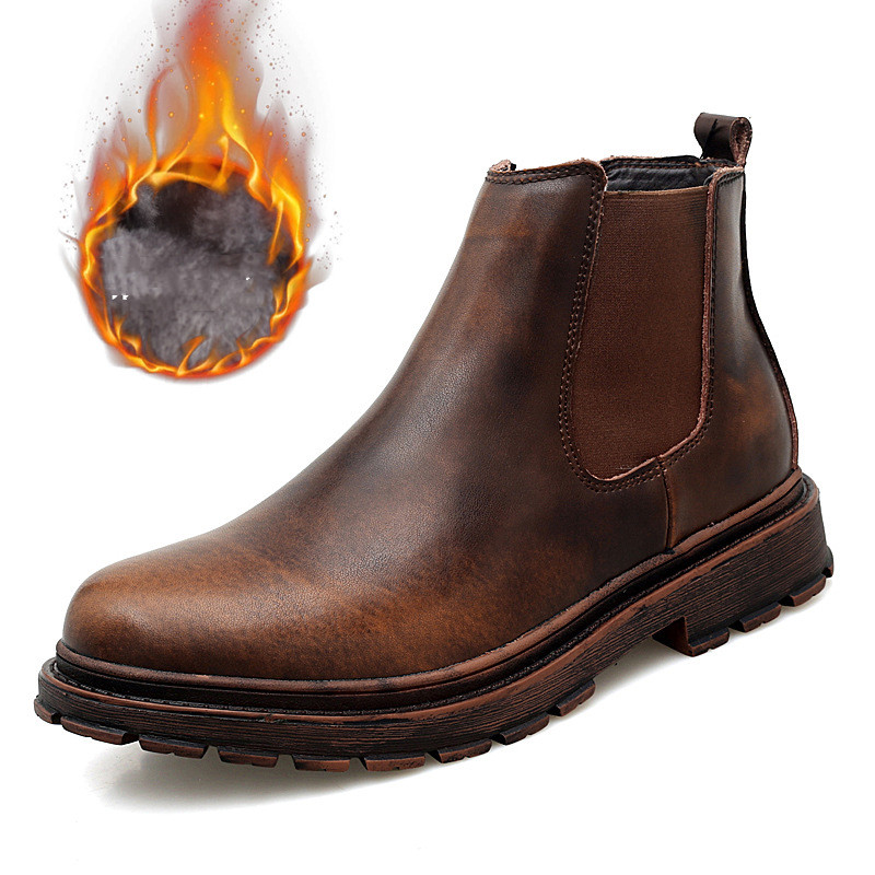 Men's Leather Trend High Top Martin Boots