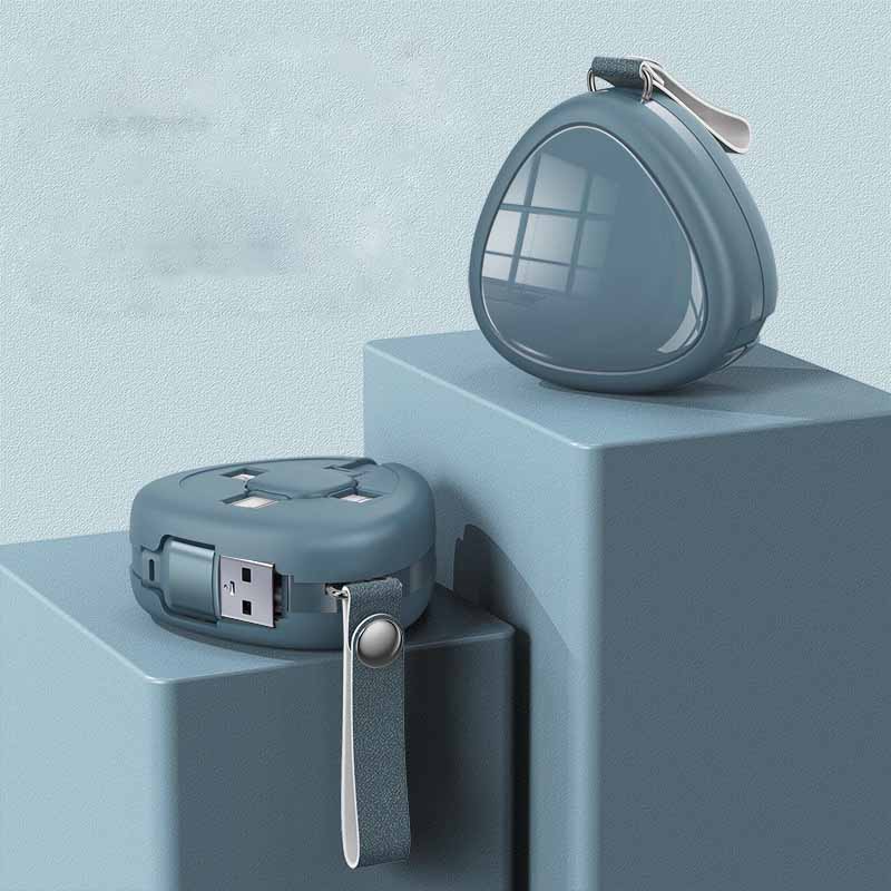 New Stretch One Drag Three Data Line Enterprise Small Gift Fast Charge Three In One Charging Line To Receive Stretch Data Line