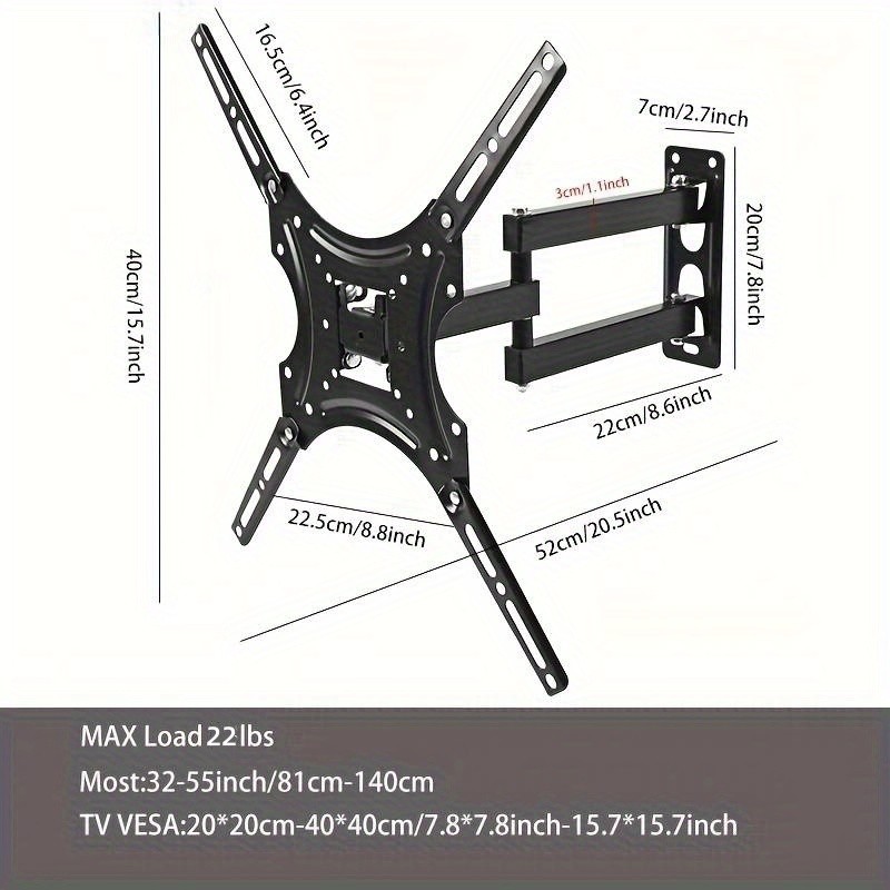 Swivel TV Wall Mount Bracket for 26–55 Inch LCD LED 3D TVs – Tilt Arm UK 11 d1fbdf83 bef8 4c14 b92d c8cae813b755
