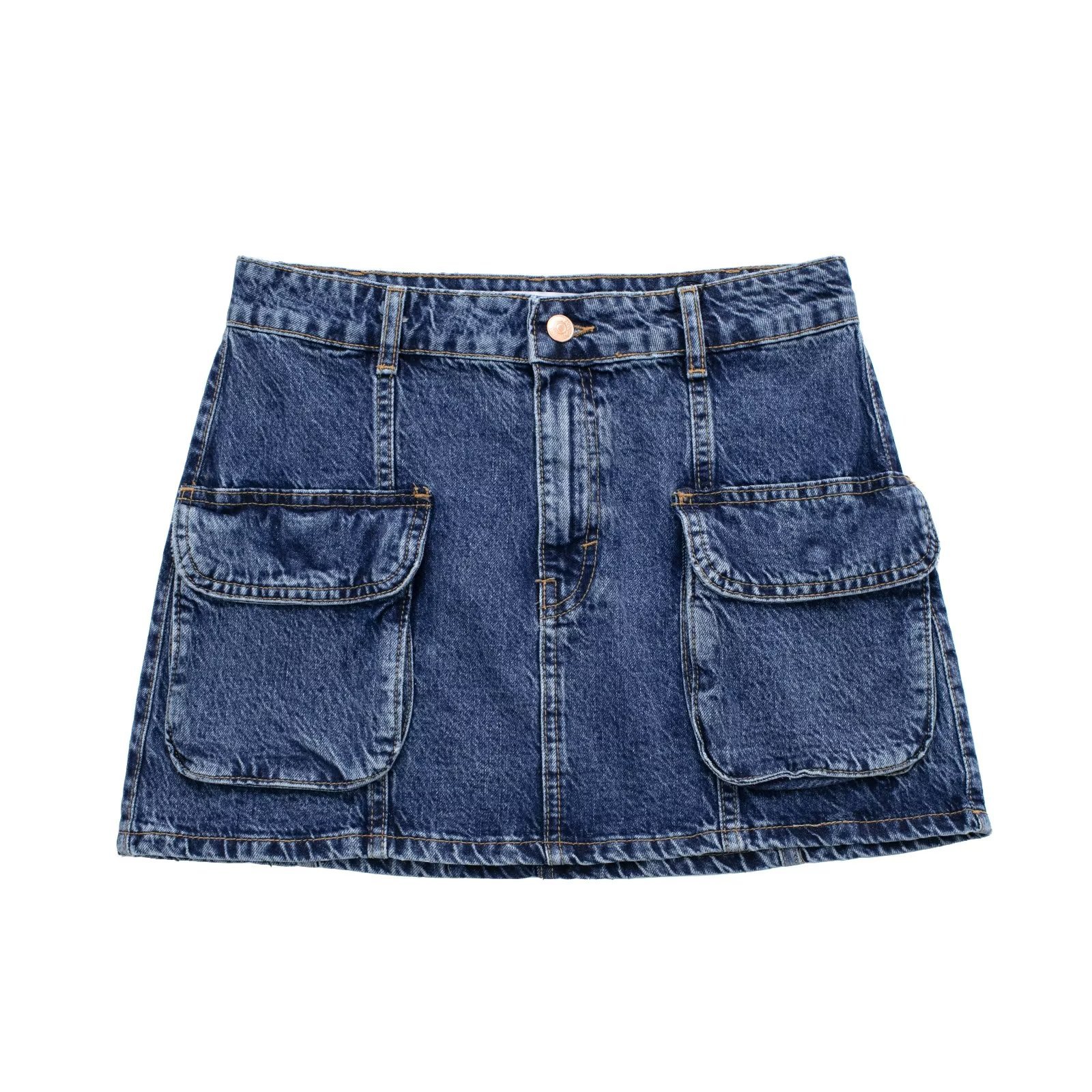 Women's Fashion Work Section Denim Half Skirt