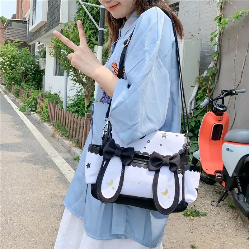 One-shoulder Female Summer New Large-capacity Uniform Bag For Students - Black