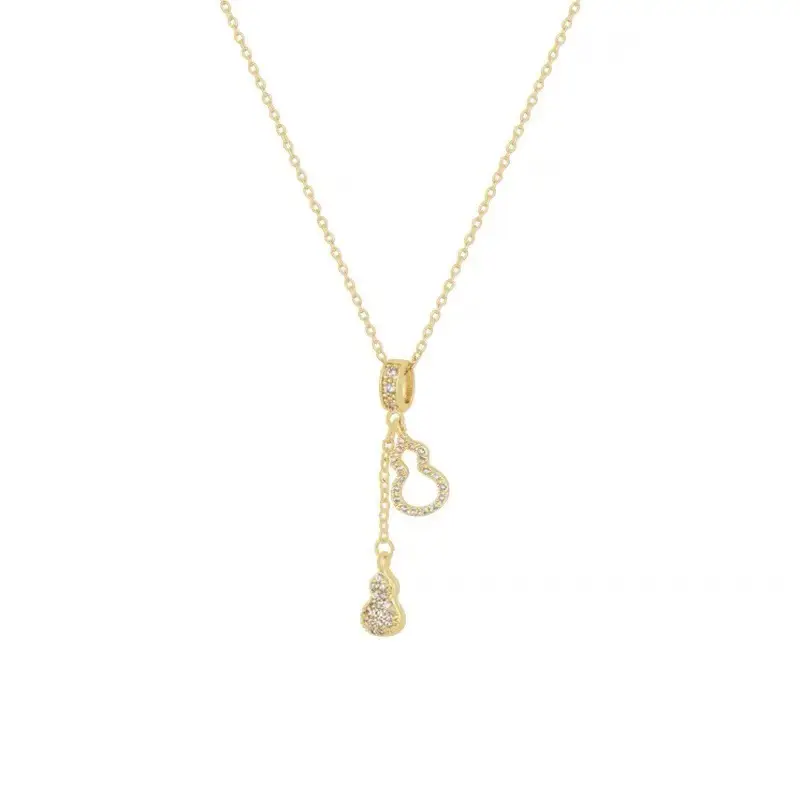 Women's Light Luxury Niche Fashion Gold Gourd Pendant Necklace