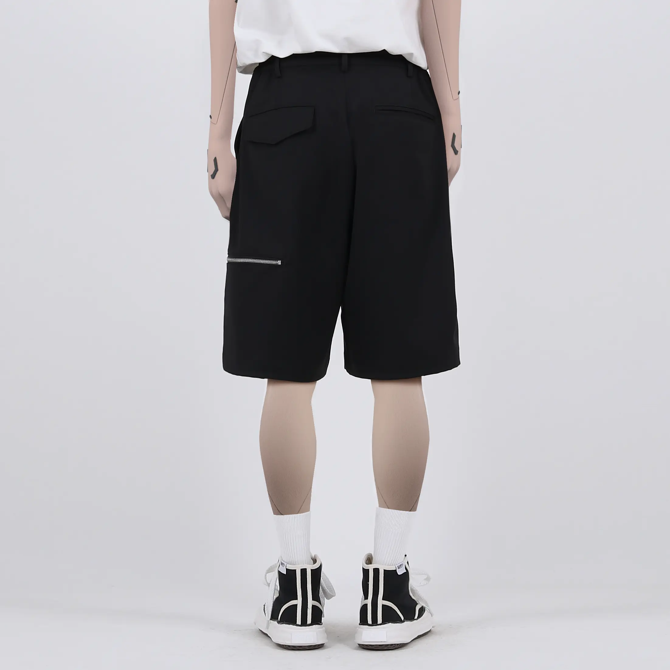 Baggy Retro Silhouette Slacks With Five Points Of Draping