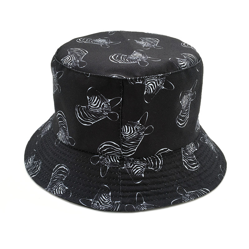 New Style Female Spring And Summer Hat With Zebra Head Print Fisherman Hat