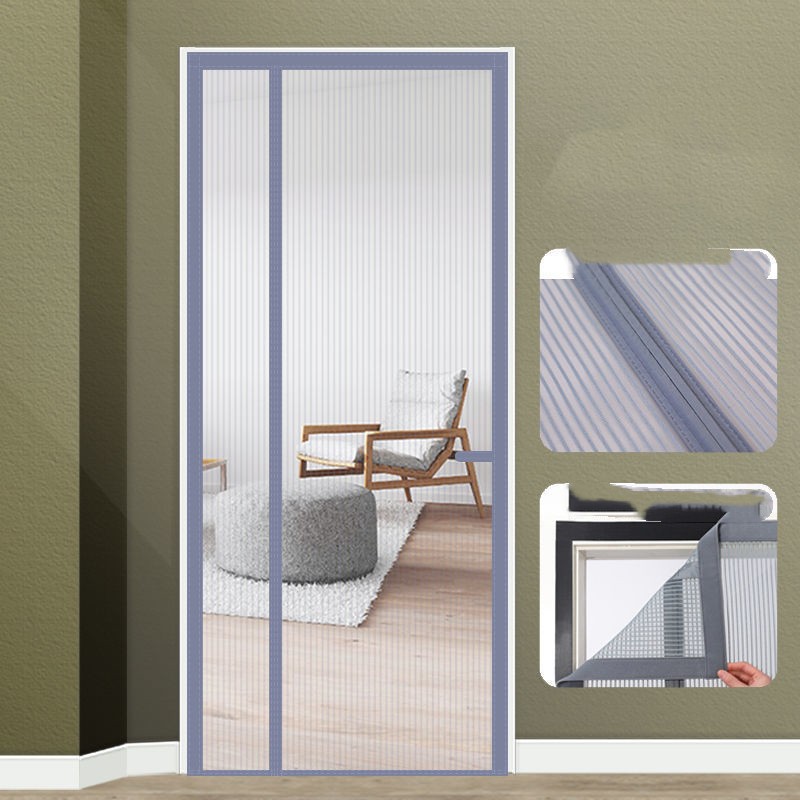 Magnetic Hands-Free Mesh Screen Door – Self-Sealing High-Density Insect Screen, Easy Tool-Free Installation, Pet and Kid-Friendly Magnetic Closure for Fresh Air and Bug Protection