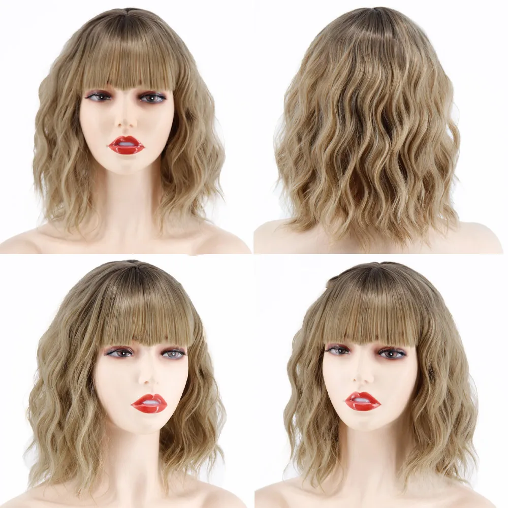 Blonde Long Curly Hair Stage Performance Wig Dance Dress Up - Sw27