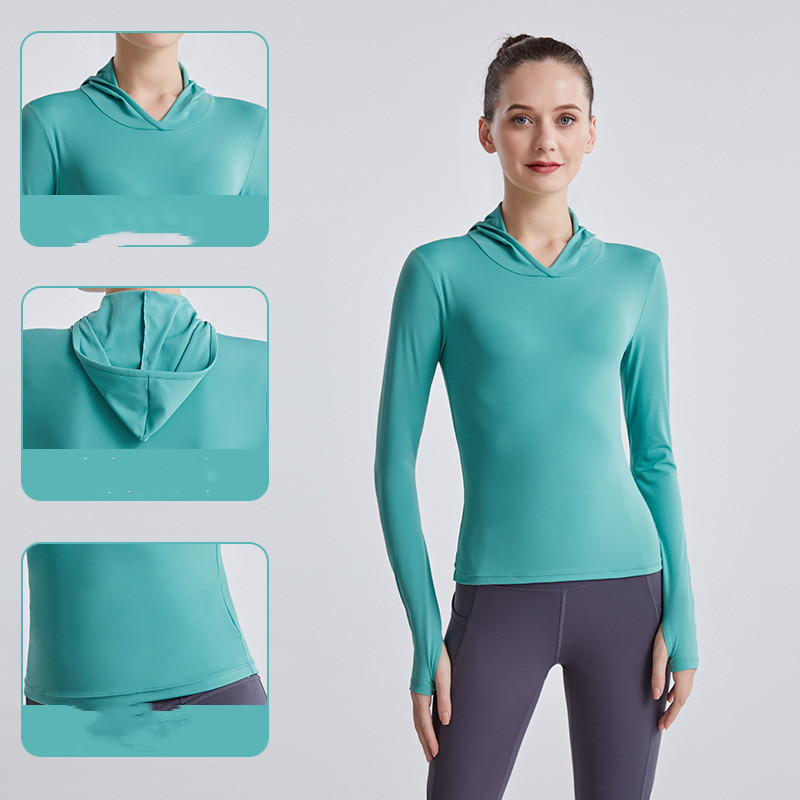 Hooded Sports Long Sleeve Sweatshirt Running Quick Dry Tight