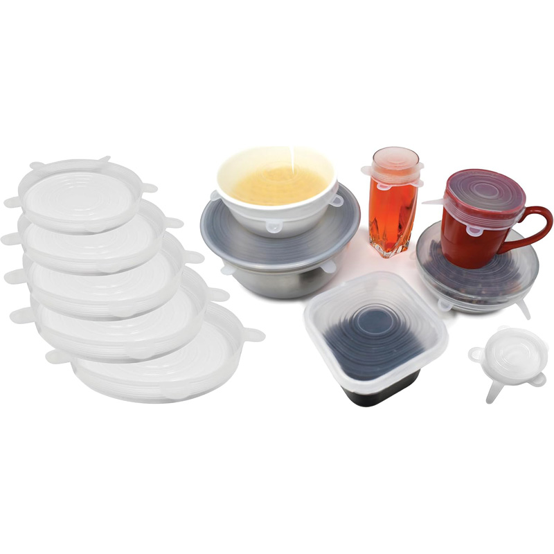 Kitchen Microwave Food Cover With 6 Silicone Lids, Extension Lid, Bowl Lid, Elastic Silicone Lid, Universal Adaptability Lid — foto 8