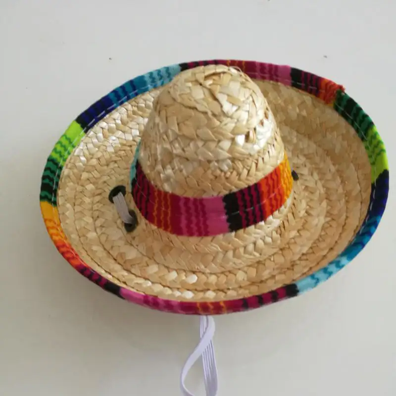 Pet Supplies Straw Woven Mini Dog Hat