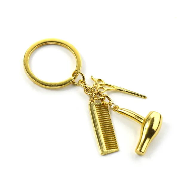 Washing Cutting And Blowing Alloy Keychain Gold - Shop at LoveMi