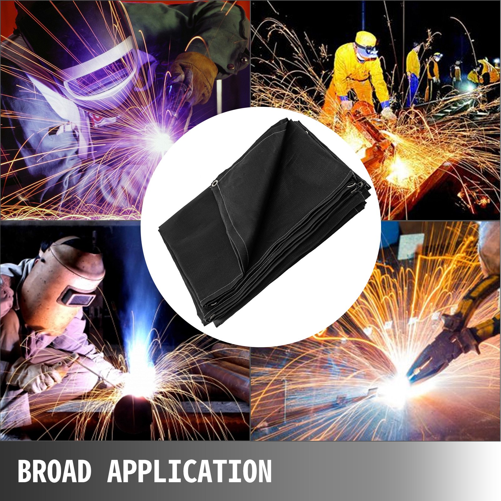 Welding Blanket 243.8x304.8 Cm Fiberglass Blanket Heavy-Duty Fire Retardant Blanket For Easy Hanging And Protection From Sparks & Splatters 9