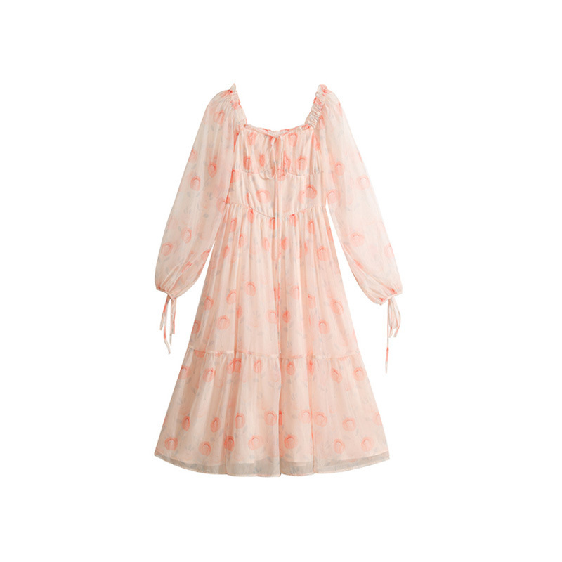 Floral Long-Sleeve Midi Dress, picture 4 of 5