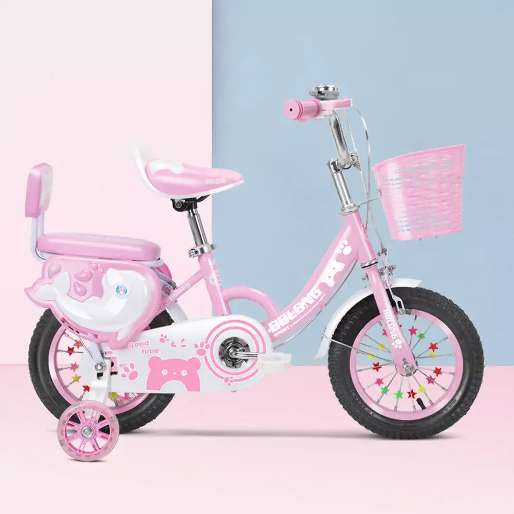 12-16Inch Kids Bike For 2-10 Years Old Children Girls Bicycle Cycling Stabiliser