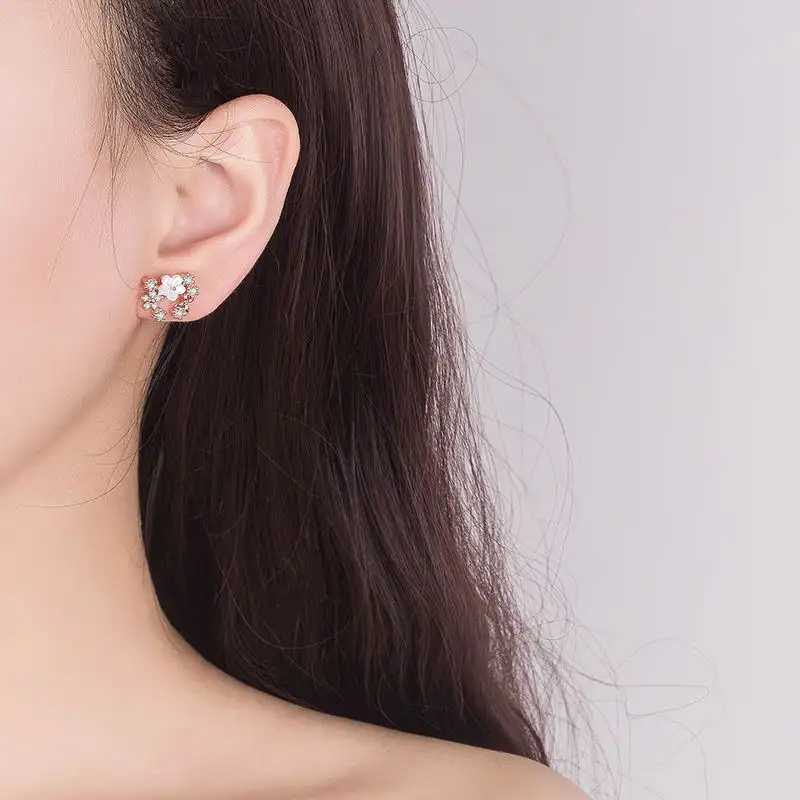 Korean Fashion Shell Flower Earrings