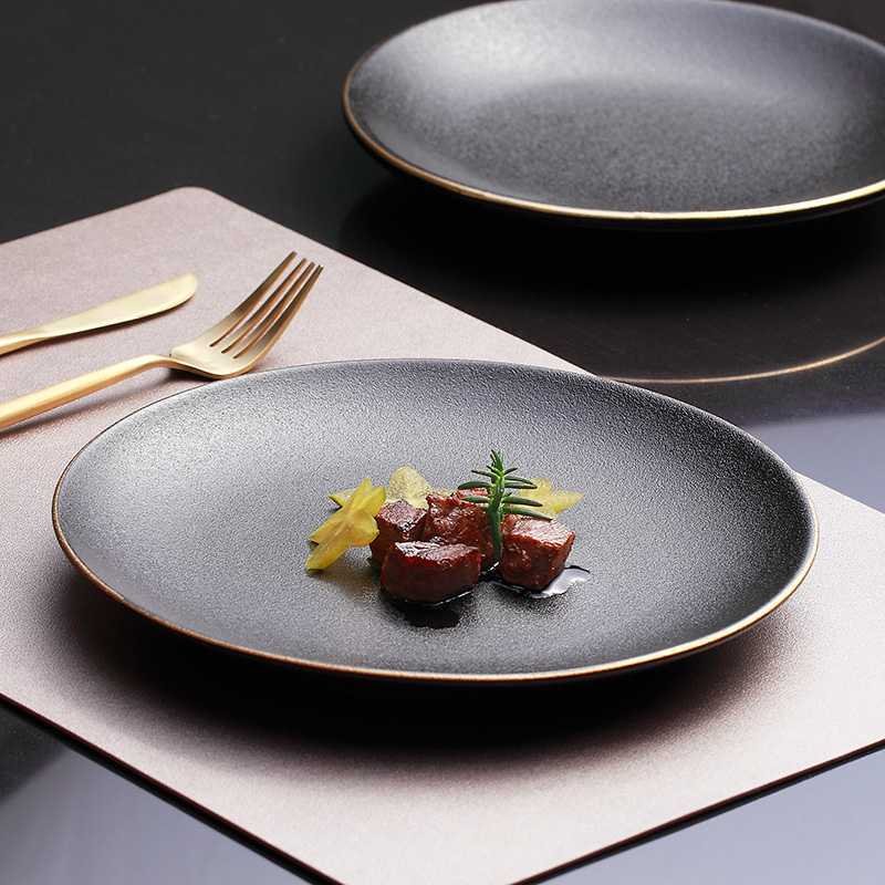 Steak Plate Round Flat Plate Western Food Plate