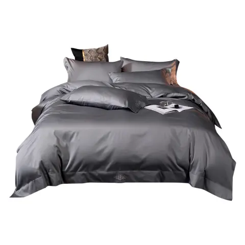 Pure Color Suite Cotton Bed Sheet Type Bed