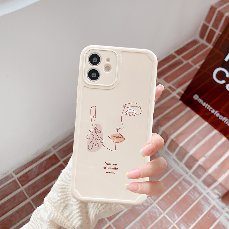 Simple Lines Girl Photo Frame Phone Case - Image 5