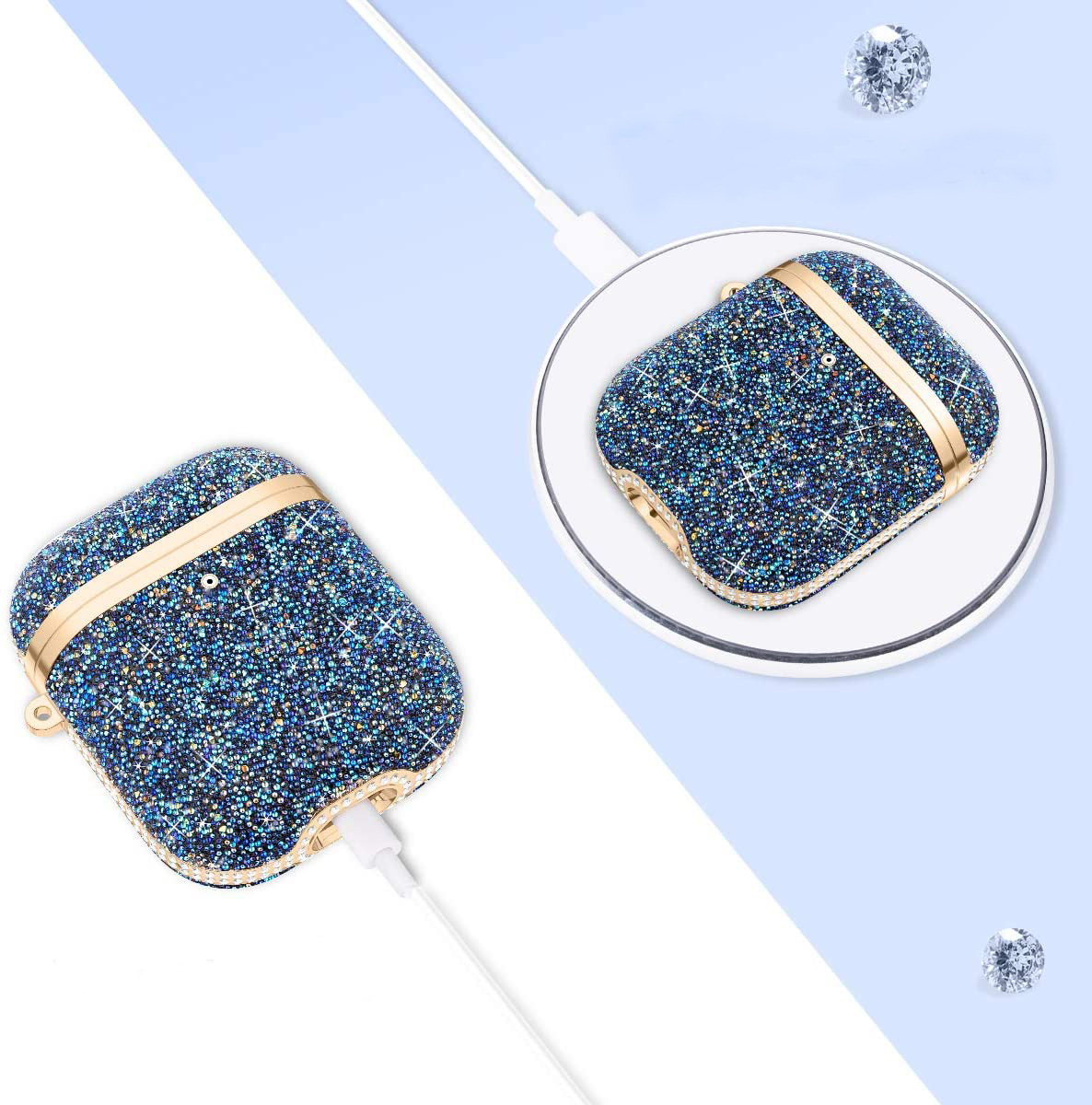 Soft Electroplating Fashion Star Diamond Headphone Sleeve Protective Sleeve - Image 3