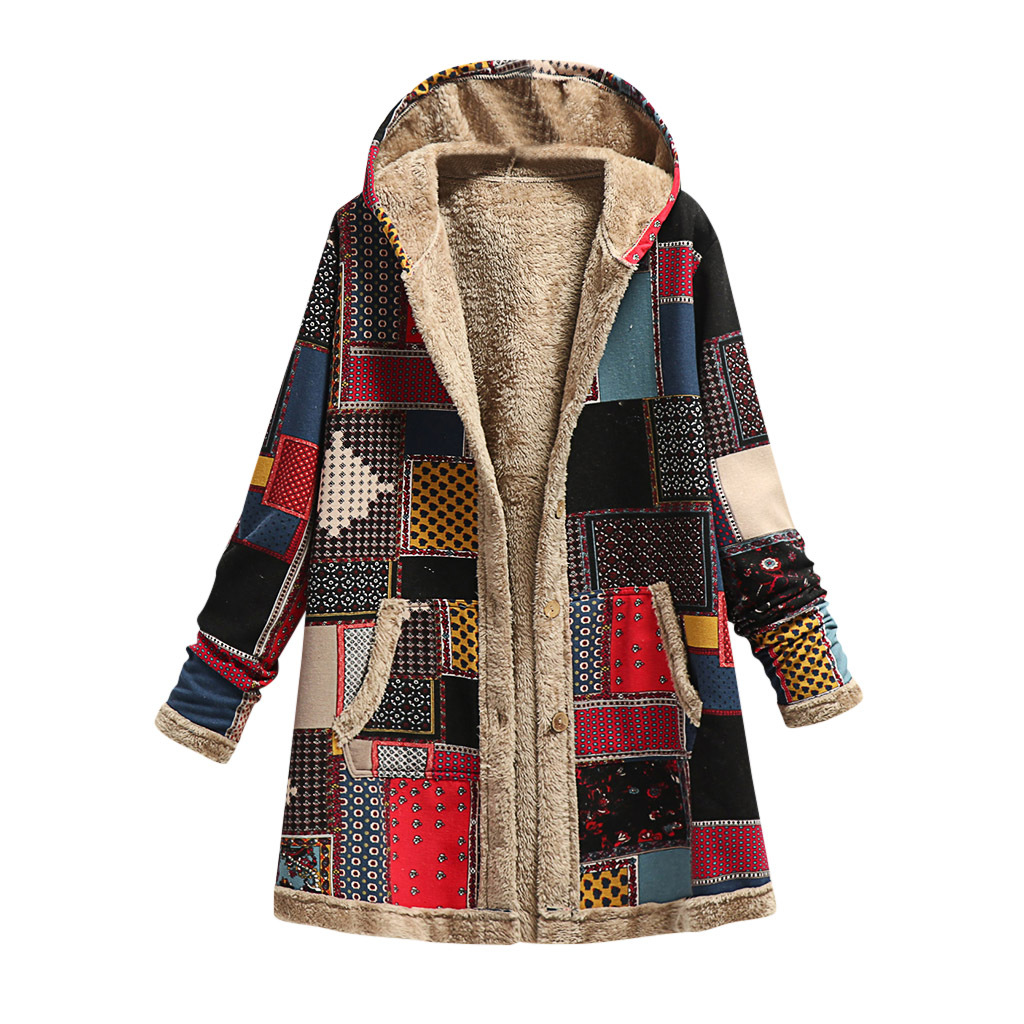 Loose plus size woolen coat