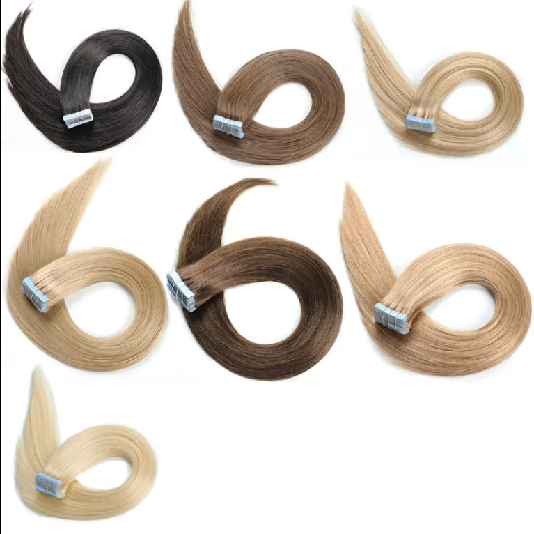 2 Hair Extension Tape Human Hair Virgin Remy Straight Tape Human Hair Extension