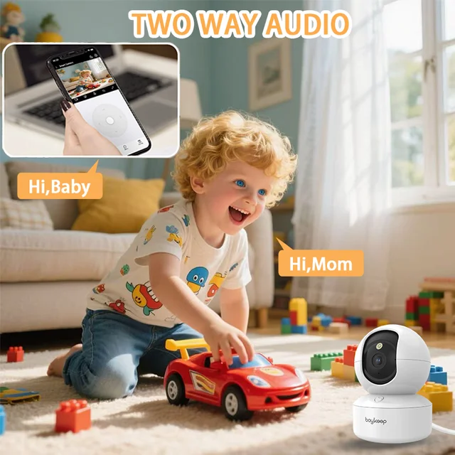 BoyKeep 2K Smart WiFi Security Camera Dual Band 5G 2.4GHz Indoor Surveillance Camera, 360 PTZ, IR Night Vision, Two Way Audio thumbnail 3