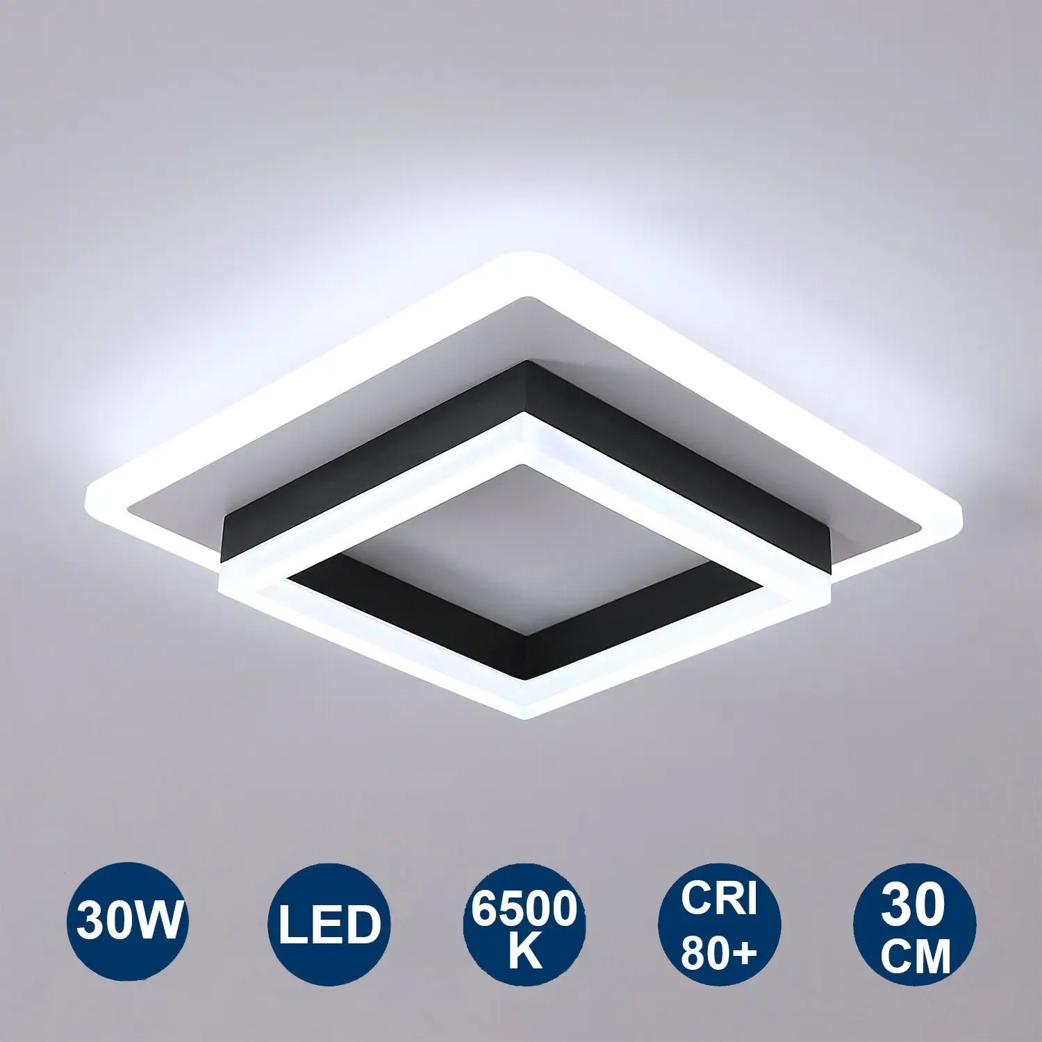 30W Ceiling Light Modern Square LED Cool