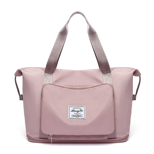 Foldable Large Capacity Women Gym Bags Shoulder Bag Women Training Travel Handle Handbag Yoga Sport Crossbody Tote Bag Women Pink - Shop at LoveMi