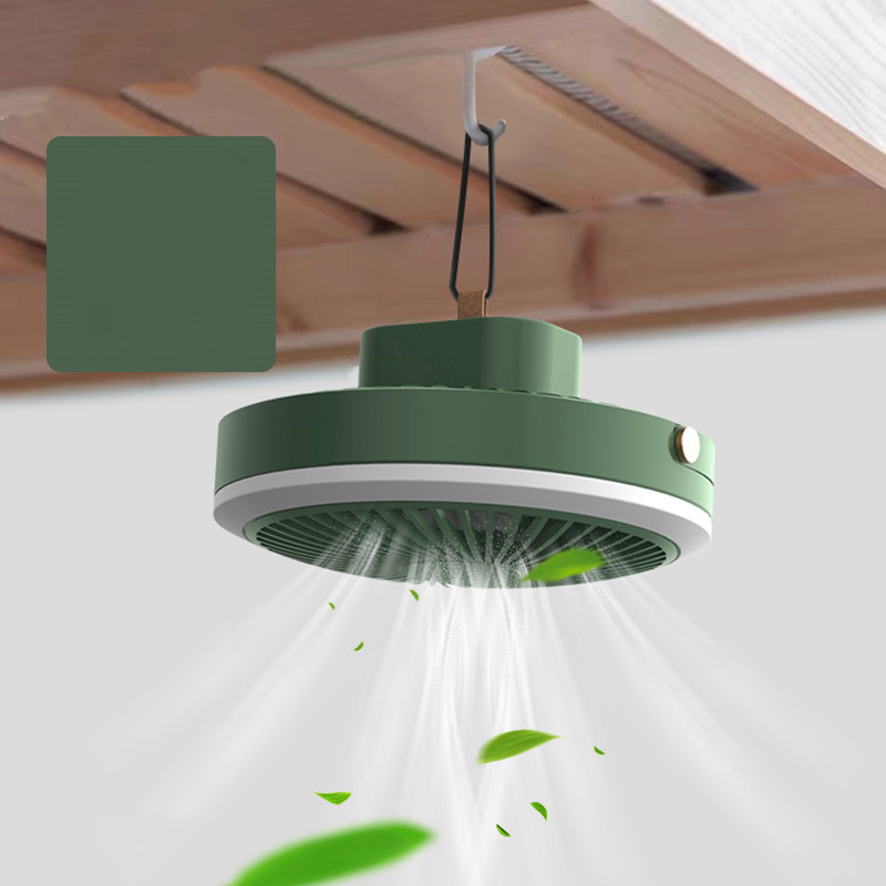 Outdoor Camping Remote Control Small Fan With Light