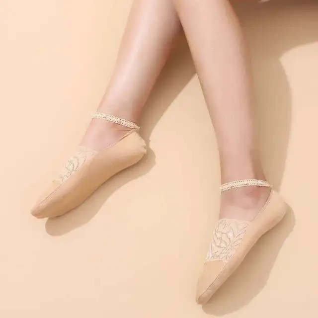Women's Thin Shallow Mouth Glass Silk Cute Japanese Socks Skin Color Pearl - Shop at LoveMi