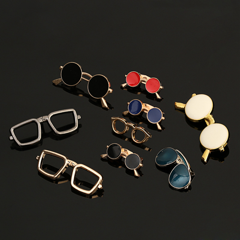 New Arrival Brooch Men's Suit Dress Accessories Enamel Oil Glasses Sunglasses Brooch