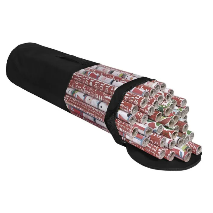 Christmas Wrapping Paper Storage Bag, Under-Bed Gift Wrap Organizer with Clear Window, Fits 40 in Rolls - detail photo 6