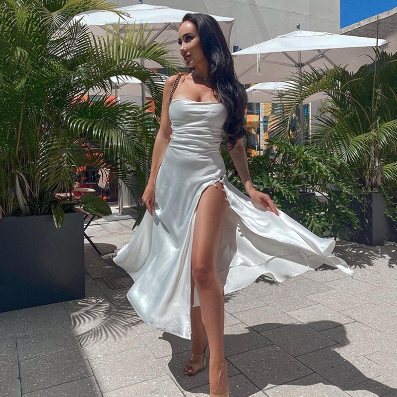 Halter Neck Slit Midi Dress, picture 6 of 6