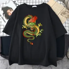 Awesome Japanese Dragon Printing Men'S T-Shirt Simplicity - 1086E-3Xl - View 1