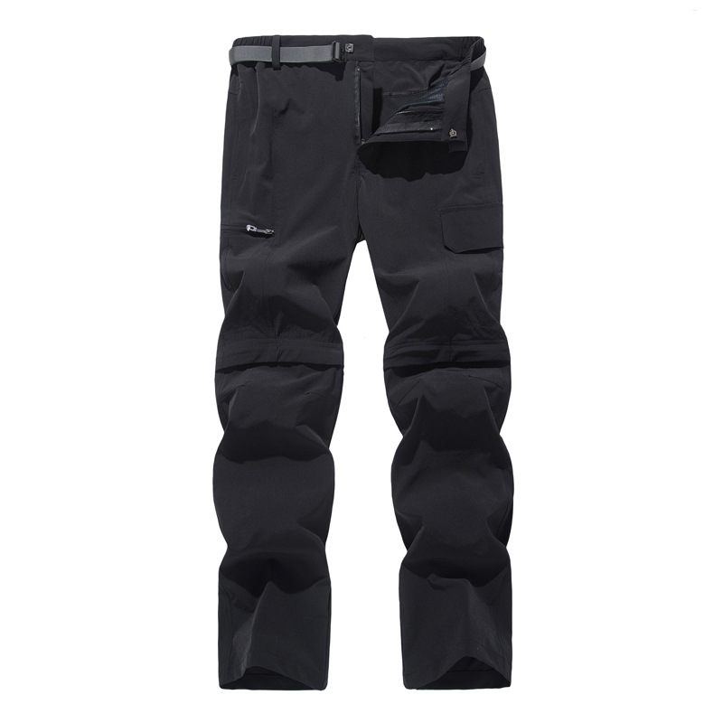 Outdoor Detachable Two-piece Quick Drying Pants With Multiple Pockets For Men, Two Piece Workwear, Elastic Lightweight Hiking Pants