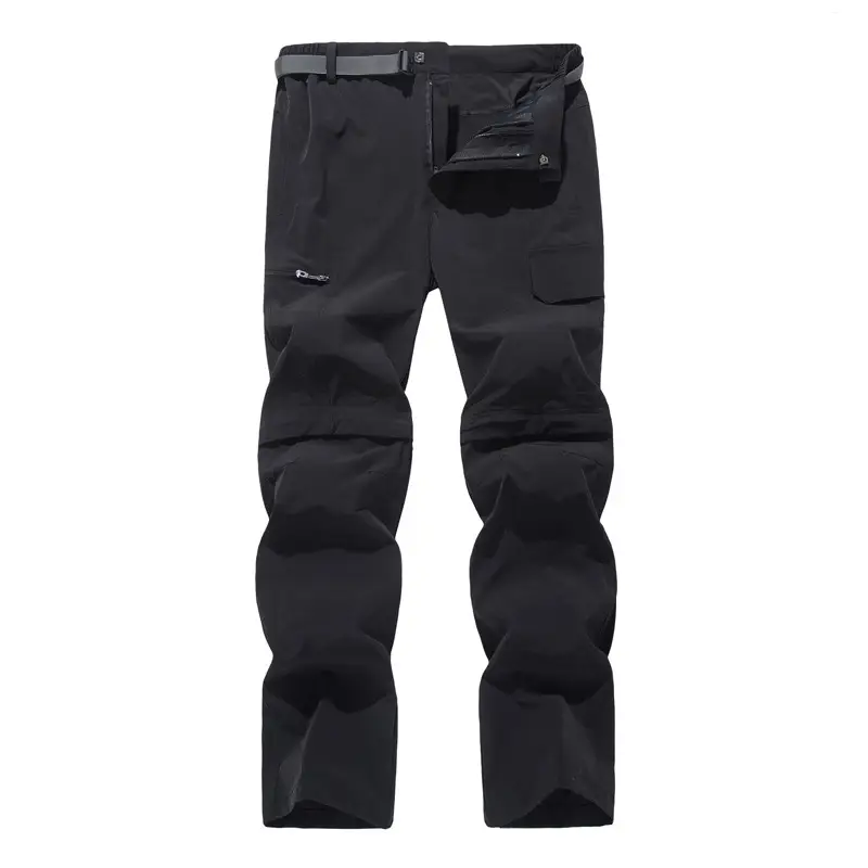 Outdoor Detachable Two-piece Quick Drying Pants With Multiple Pockets For Men, Two Piece Workwear, Elastic Lightweight Hiking Pants