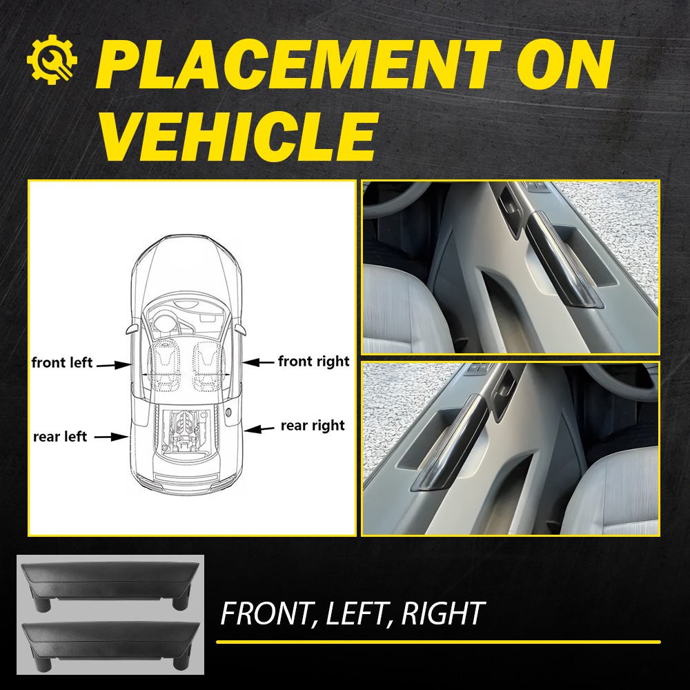 Left & Right Front Interior Door Handle Cover Mount for VW T5 — image 2