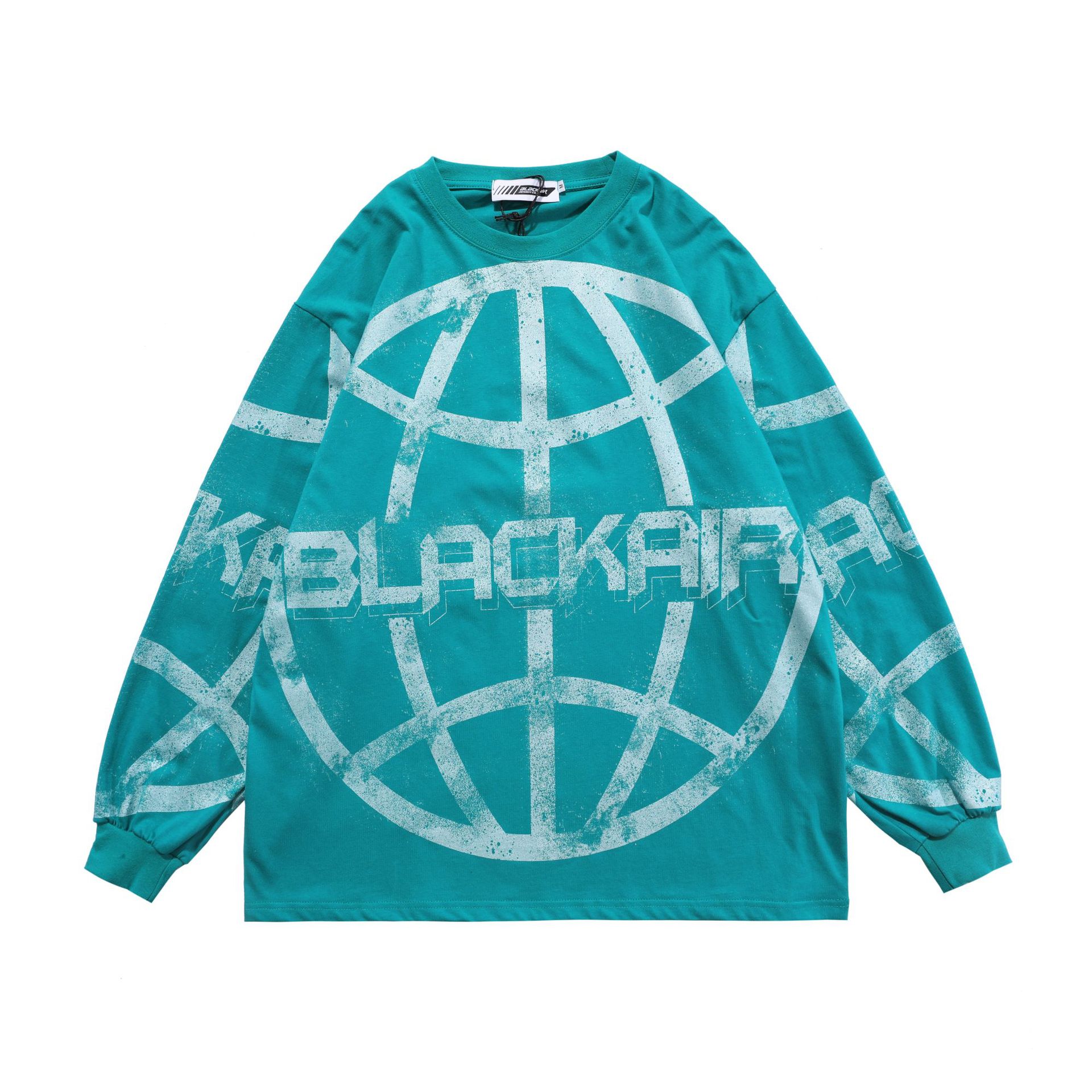 Title 8, Verontruste Print Planet Sweater Alfabet Hiphop...