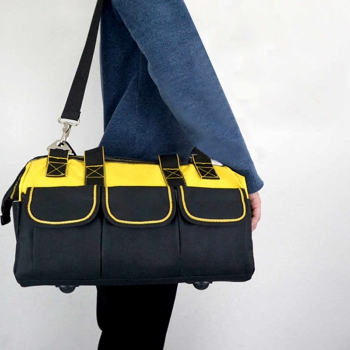 20in Tool Bag Heavy Duty Hard Base Storage Case W Shoulder Strap — image 6
