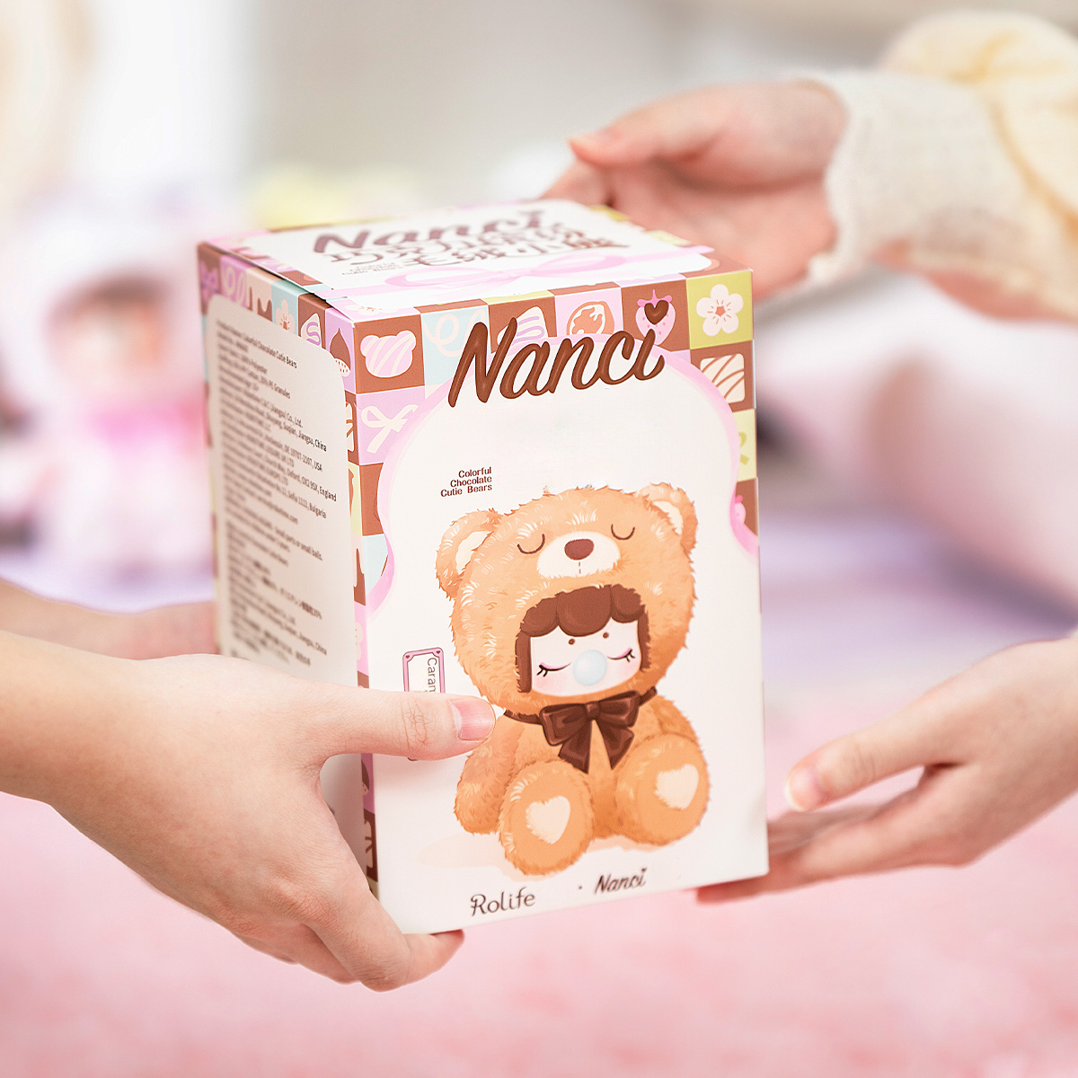Rolife Nanci First Generation Chocolate Colorful Series Blind Boxes, 6 Regular Boxes And 1 Surprise Design. Adorable Collectible Dolls For Teenagers And Adults, Perfect For Holiday Gifts