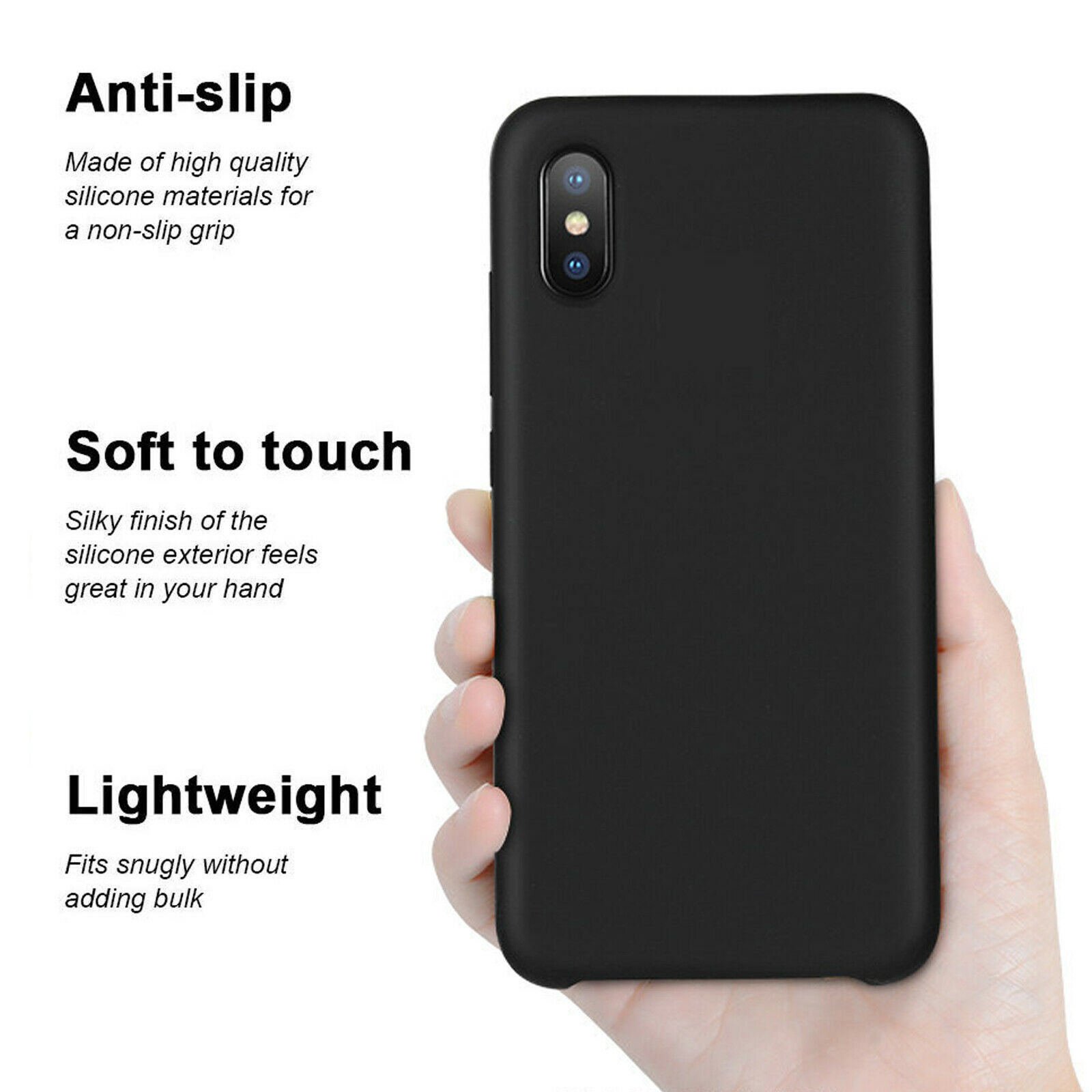 For Silicone Case 12 11 Pro X XR XS MAX 8 7 6 Liquid Rubber Cover--Purple — image 8