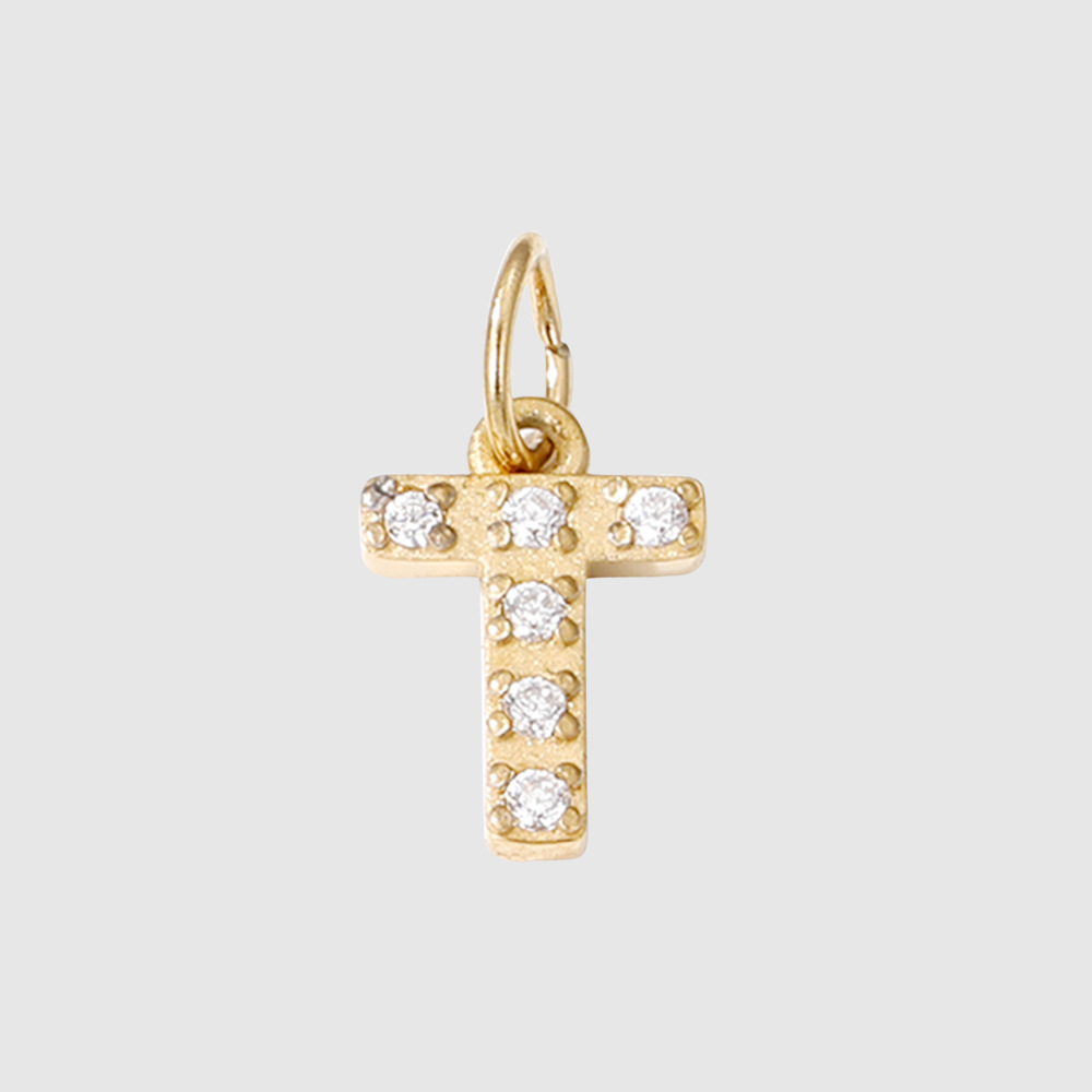 1 Piece 304 Stainless Steel Zircon Ion Plating 14K Gold Real Plated Letter Number Polished Stretch Adjustable Pendant DIY Jewelry Accessories 37