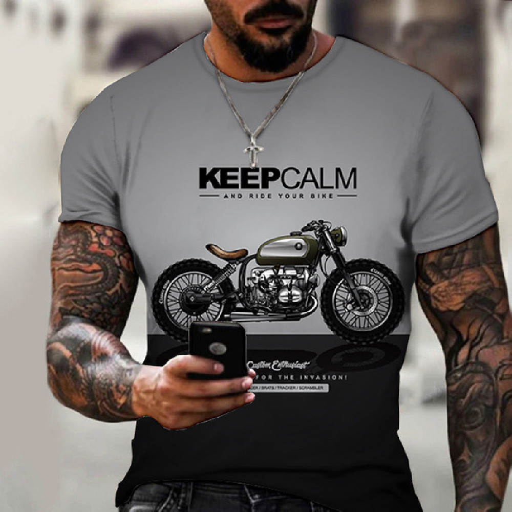 Title 6, Camiseta Casual Masculina com Impressão 3D de M...