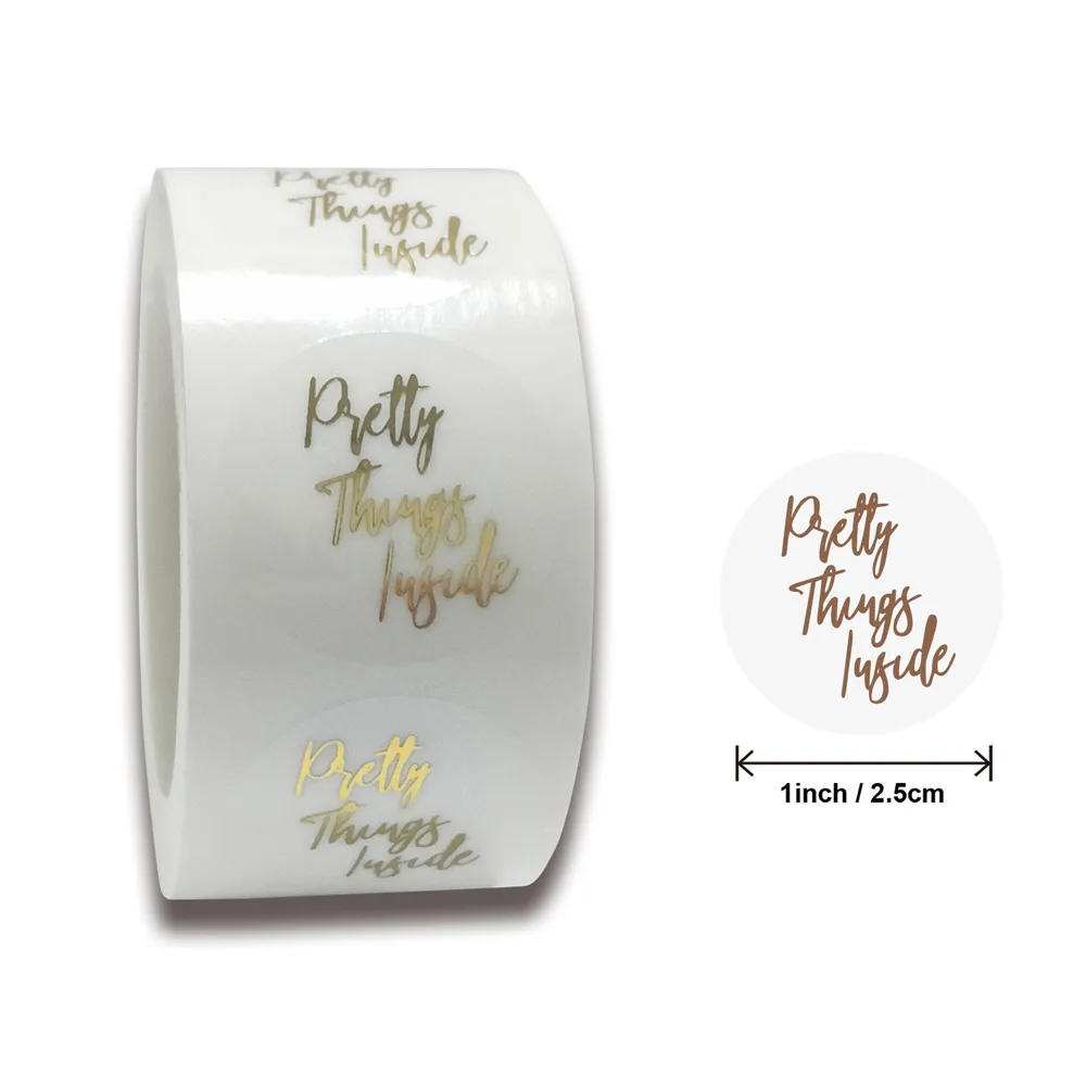 Roll Transparent Hot Stamping Decorative Sealing Adhesive Label Sticker